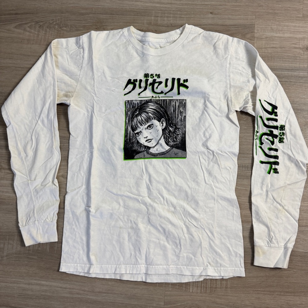 Junji Ito Collection Ripple Junction Long Sleeve Shirt Men's small Anime Cotton